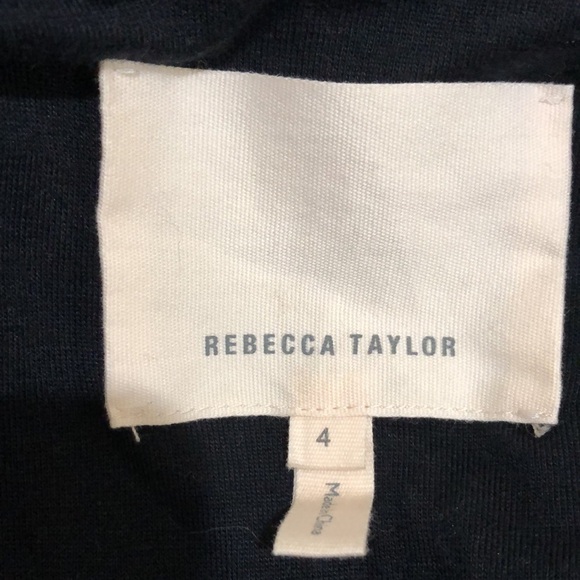 Rebecca Taylor Blazer Jacket Size 4 Cream Black Tweed - Picture 6 of 11